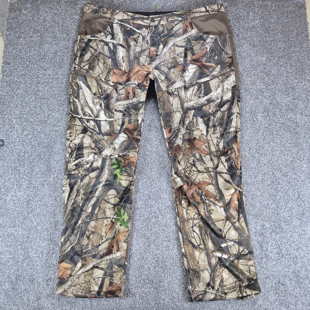 TideWe Hunting‎ Pants Mens 3XL Camo Fleece Lined Outdoor Real Tree Camouflage